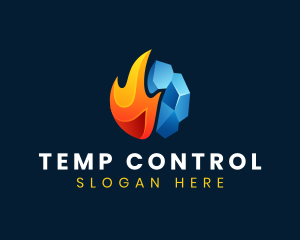 Thermostat - Fire Ice Thermal logo design