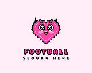 Valentine - Naughty Heart Valentine logo design
