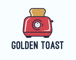 Toast - Red Bread Toaster logo design