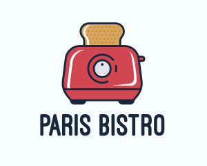 Red Bread Toaster logo design