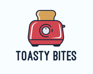 Toaster - Red Bread Toaster logo design