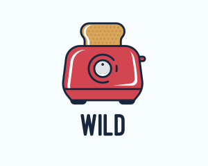 Bakery - Red Bread Toaster logo design