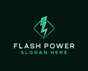 Electric Thunderbolt Charge logo design