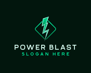 Electric Thunderbolt Charge logo design