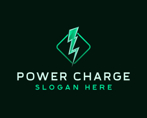 Electric Thunderbolt Charge logo design