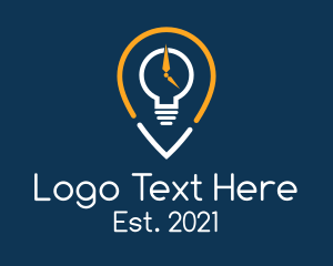 Electric Bulb - Timer Lightbulb Navigator logo design
