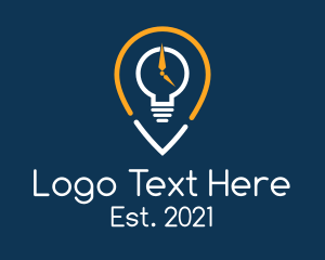 Time - Timer Lightbulb Navigator logo design