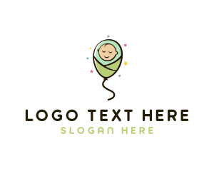 Baby Accessories - Baby Swaddle Balloon logo design