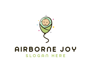 Baby Swaddle Balloon logo design