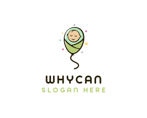 Pediatrician - Baby Swaddle Balloon logo design
