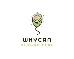 Parenting - Baby Swaddle Balloon logo design