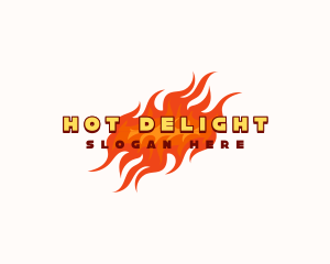 Restaurant Hot Fire logo design