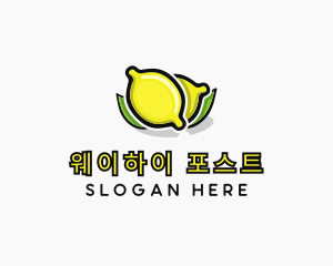 Lemon Fruit Citrus logo design