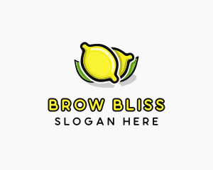 Lemon Fruit Citrus logo design