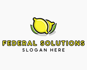 Lemon Fruit Citrus logo design