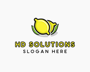 Lemon Fruit Citrus logo design