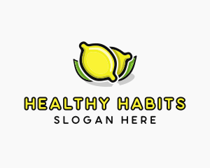 Lemon Fruit Citrus logo design