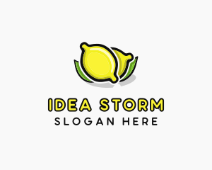 Lemon Fruit Citrus logo design