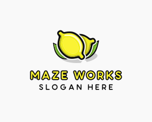 Lemon Fruit Citrus logo design