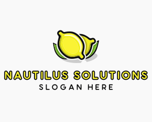 Lemon Fruit Citrus logo design