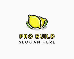 Lemon Fruit Citrus logo design