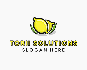 Lemon Fruit Citrus logo design