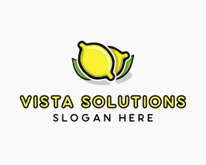 Lemon Fruit Citrus logo design