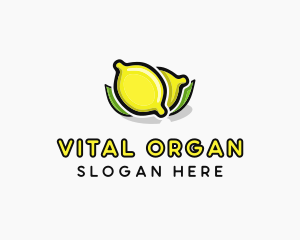 Lemon Fruit Citrus logo design