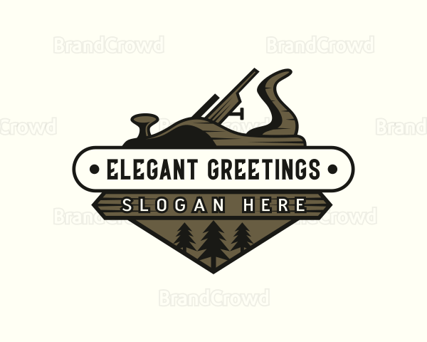 Wood Planer Woodwork Logo