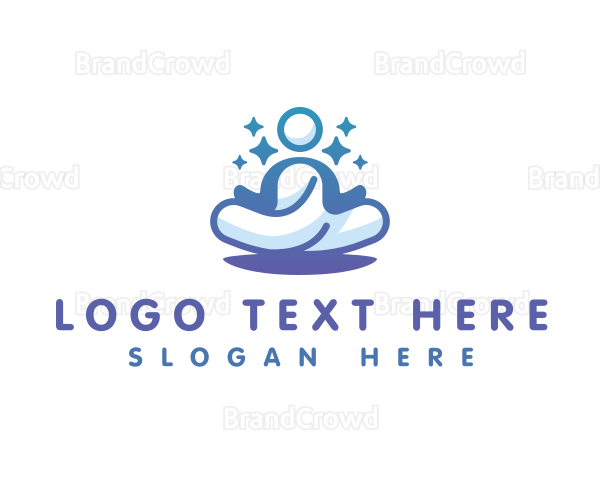 Relaxing Human Yoga Logo
