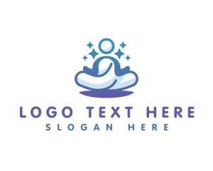 Therapeutic - Relaxing Human Yoga logo design