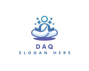 Relaxing Human Yoga Logo