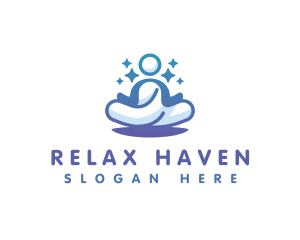 Relaxing Human Yoga logo design