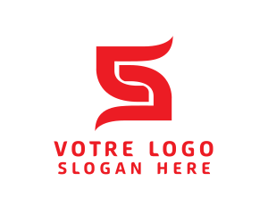 Red - Modern Asian Letter S logo design