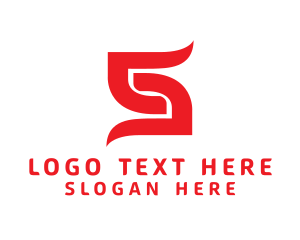 Red And White - Modern Asian Letter S logo design