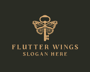 Key Butterfly Wings logo design