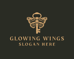 Key Butterfly Wings logo design