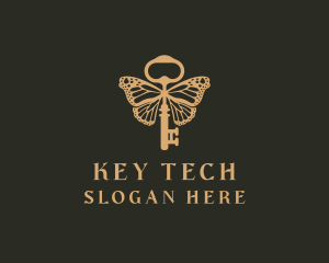 Key Butterfly Wings logo design