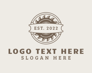 Saw - Brown Circular Saw logo design