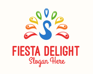 Fiesta - Rainbow Peacock Festival logo design