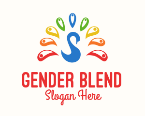 Gender - Rainbow Peacock Festival logo design