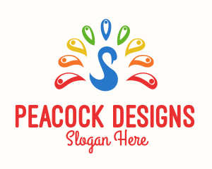 Rainbow Peacock Festival logo design