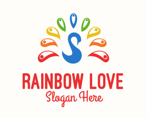 Rainbow Peacock Festival logo design