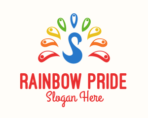 Rainbow Peacock Festival logo design