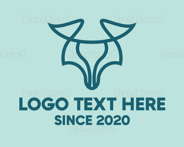 Minimalist Modern Cow Logo