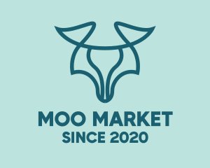 Minimalist Modern Cow logo design