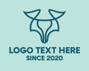 Bull - Minimalist Modern Cow logo design