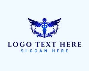 Wings - Caduceus Healthcare Medical logo design