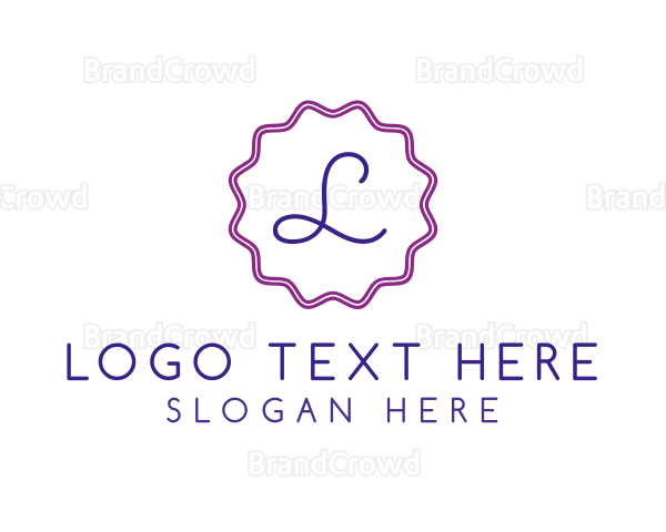 Feminine Cursive Stamp Logo