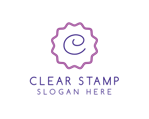 Feminine Cursive Stamp logo design